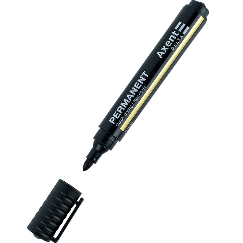 Маркер Axent D2604-01 Рermanent Standard 2.0mm круглий чорний